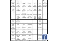 Group Fitness Class Schedule - Northville Parks and Recreation