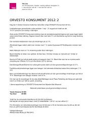 ORVESTO KONSUMENT 2012:2 - TNS-Sifo
