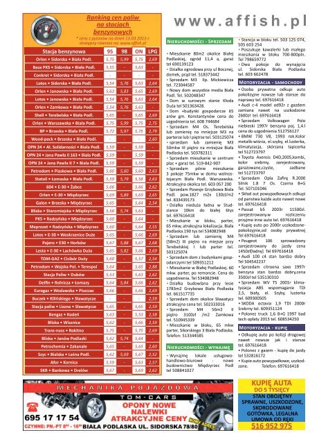 powiat bialski nakład 30 000 egz. Nr 5 (52) 15.III.2013 ... - Affish.pl