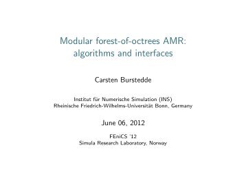 Modular forest-of-octrees AMR: algorithms and ... - FEniCS Project