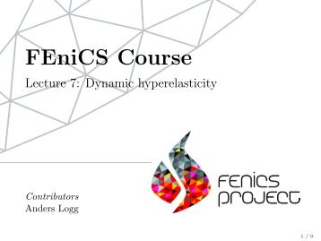 FEniCS Course - FEniCS Project