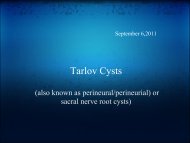 Tarlov Cysts