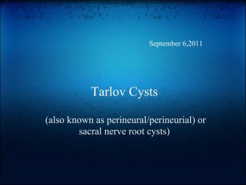 Tarlov Cysts