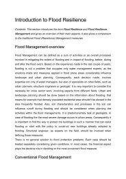 Introduction to Flood Resilience - Flood Management