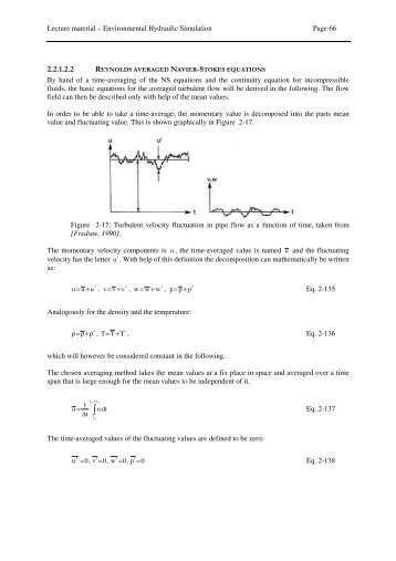 Reynolds average Navier-Stokes equation