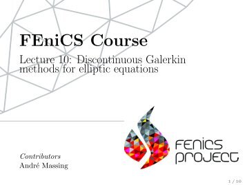 FEniCS Course - FEniCS Project