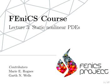 FEniCS Course - FEniCS Project