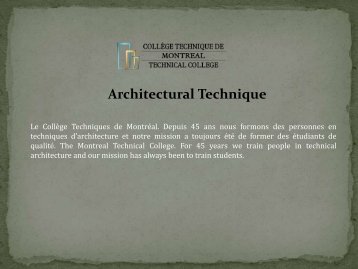 Architectural Technique