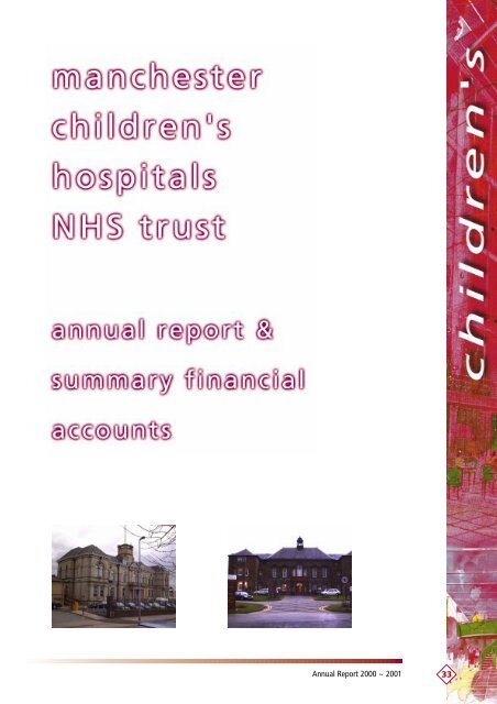 2000 - 2001 - Central Manchester University Hospitals - NHS ...