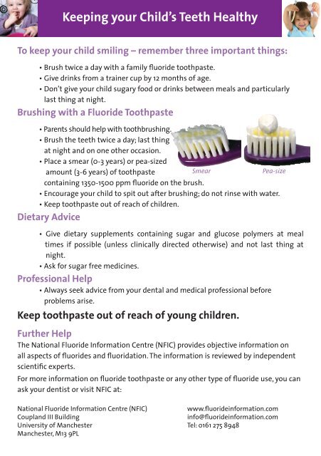 Keeping children with special needs' teeth healthy (0-6 years)