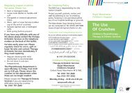 The Use Of Crutches - Central Manchester University Hospitals ...