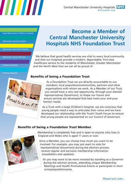 Being a member - Central Manchester University Hospitals - NHS ...