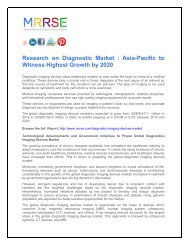 Research on Diagnostic Market : Asia-Pacific to Witness Highest Growth by 2020