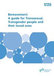 Bereavement: A guide for Transsexual, Transgender people and ...