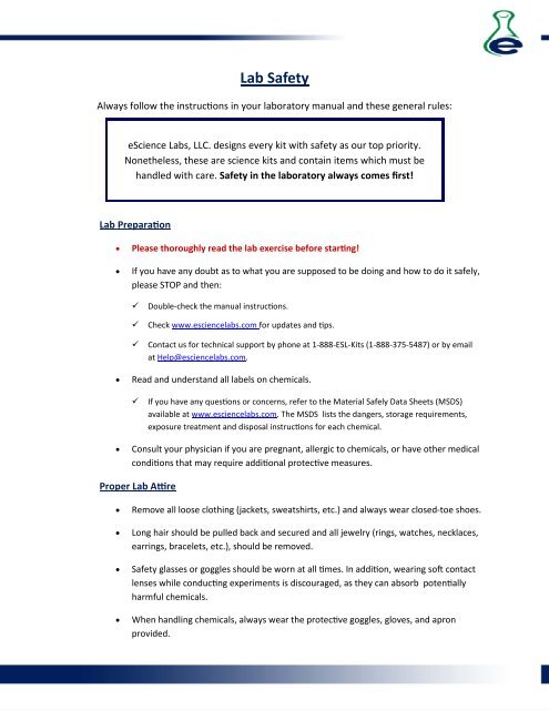 Lab Manual - eScience Labs