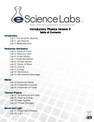 Physics Version 3 TOC - eScience Labs