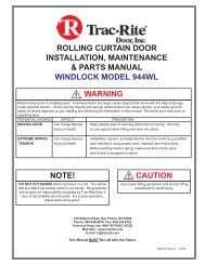 Spring Replacement Guide Trac Rite Door