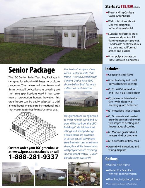 Teaching Greenhouses - International Greenhouse Company