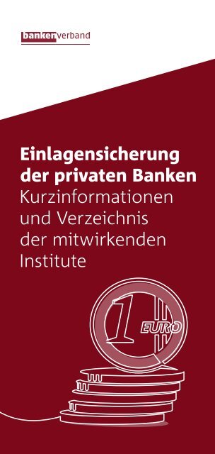 Einlagensicherung der privaten Banken - Kurzinformationen