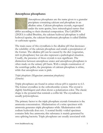 Triple Phosphates crystals - Healthoracle.org