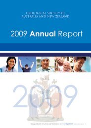 2009 Annual Report - Urological Society of Australia and New Zealand