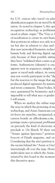 Nakamura, Digitizing Race, Introduction, chapter 5, Epilogue