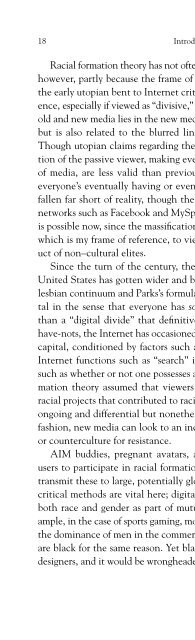 Nakamura, Digitizing Race, Introduction, chapter 5, Epilogue