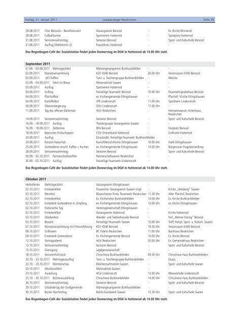 Schlachtessen - Gemeinde Reiskirchen