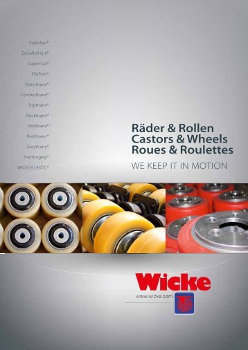 Räder & Rollen Castors & Wheels Roues & Roulettes