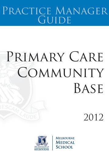 Practice Manager Guide - General Practice and Primary Health Care ...