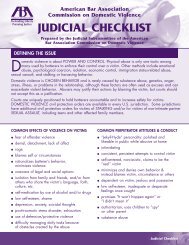 Judicial Checklist (3rd Edition) - American Bar Association