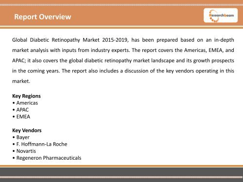 2015-2019 Global Diabetic Retinopathy Market Size, Growth, Trends, Analysis, Challenge, Vendor Landscape, Report