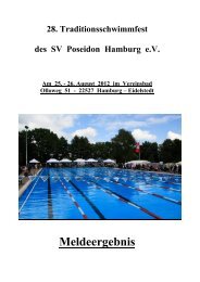 28. Traditionsschwimmfest des SV Poseidon Hamburg