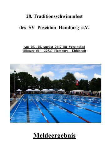 28. Traditionsschwimmfest des SV Poseidon Hamburg