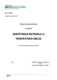 SANITETNEGA MATERIALA in TERAPEVTSKIH OBLOG