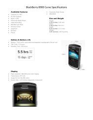 BlackBerry 8900 Curve Specifications - NetSuite