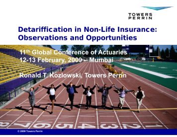 Detariffication in Non-Life Insurance - Actuarial Society of India