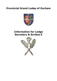 Lodge Ranks Masonic Rank Abbreviations - Provincial Grand Lodge of Durham
