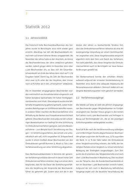 Ombudsmann-Tätigkeitsbericht 2012