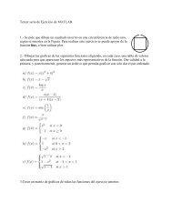 Tercer serie de Ejercicio de MATLAB. 1.- Se pide que ... - FI-UAEMex