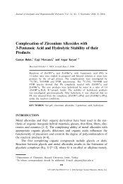 Complexation of Zirconium Alkoxides with 3-Pentenoic Acid and ...