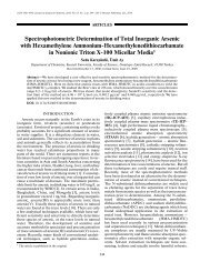 Spectrophotometric Determination of Total Inorganic Arsenic with ...