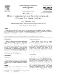 Effects of testing parameters on the mechanical properties of ...