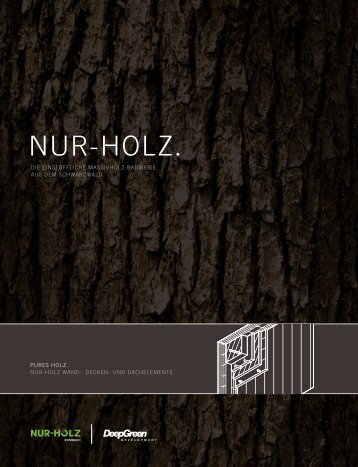 DeepGreen & NUR-HOLZ Broschüre.