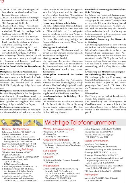 Grünberger Woche vom 27. September 2012 - Grußwort ...