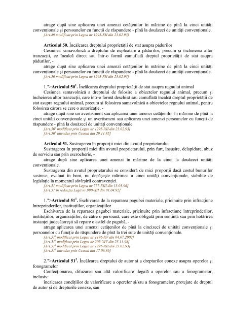 LEGE Codul cu privire la contravenţiile administrative din 29.03.1985