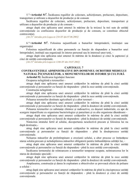 LEGE Codul cu privire la contravenţiile administrative din 29.03.1985