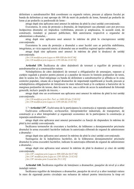 LEGE Codul cu privire la contravenţiile administrative din 29.03.1985