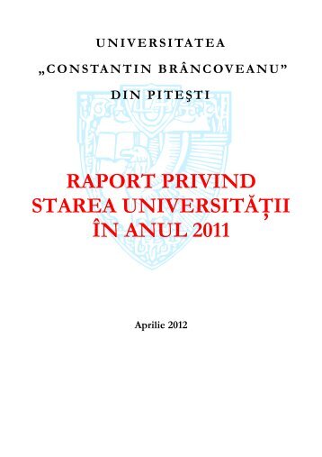 Raport Anul - 2011 - Universitatea Constantin Brancoveanu
