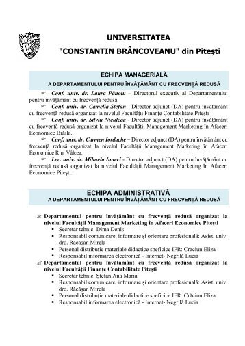 UNIVERSITATEA "CONSTANTIN BRÃNCOVEANU" din PiteÅti